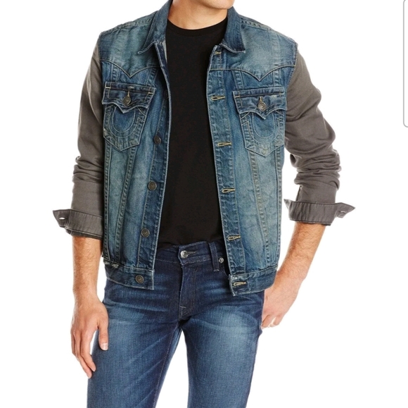 True Religion Denim Jacket men's XXL Jimmy Jacket venice nights - Picture 2 of 12